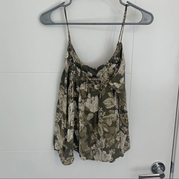 Lucky Brand Floral Olive Green Camisole - Picture 4 of 5